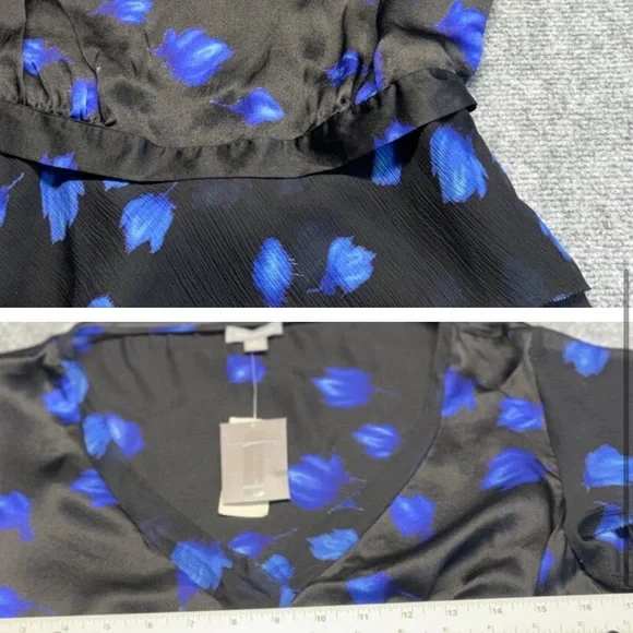 ann taylor 𖤓 nwt silk tie waist blouse. - Picture 4 of 4